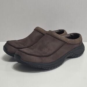 Merrell Encore Mule Nubuck Brown Leather Casual Slide Shoe 1839442 Womens Sz 9.5